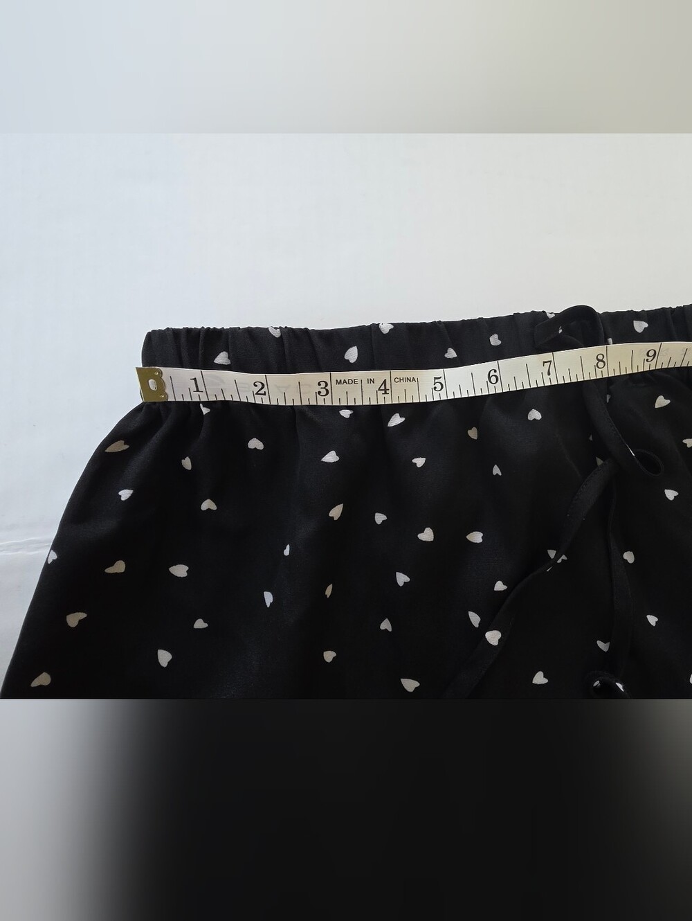 Black Heart Print Women’s Skirt - Picture 3 of 4